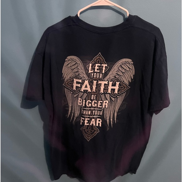 blue let your faith be bigger than your fear t-shirt - Picture 2 of 6